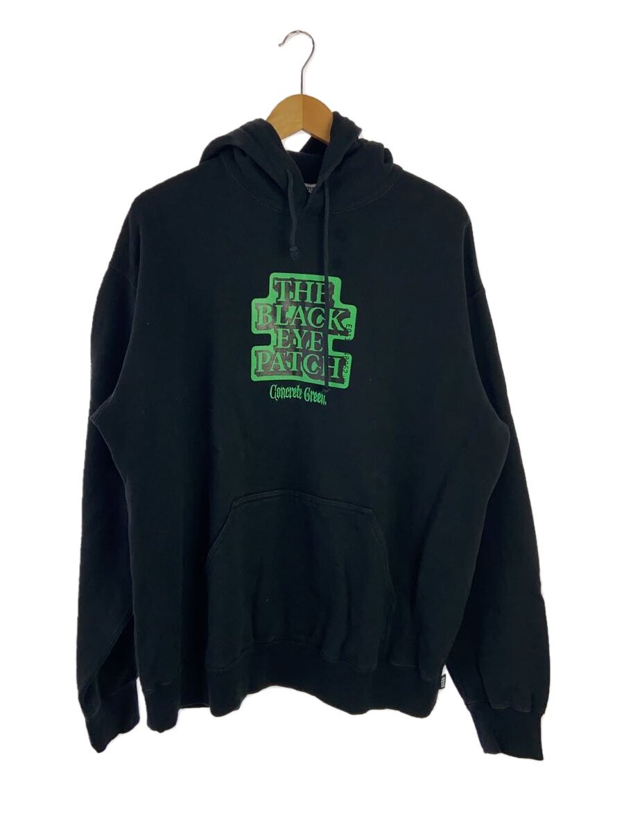 THE BLACK EYE PATCH◆CONCRETE GREEN HOODIE/XL/コットン/BLK