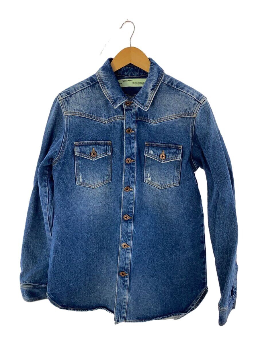 【中古】OFF-WHITE◆17AW/Diag Raw Cut/Gジャン/S/デニム/IDG/OMGA014F17386071//【メンズウェア】