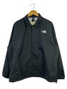【中古】THE NORTH FACE◆THE COACH JACKET_ザ コーチジャケット/L/ナイロン/ブラック【メンズウェア】