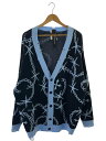 【中古】PSYCHO NATION/カーディガン(厚手)/46/アクリル/BLU【メンズウェア】