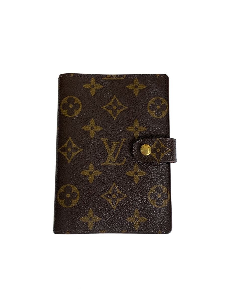 【中古】LOUIS VUITTON◆アジェンダPM_モノグラム・キャンバス/レザー/BRW/レディース【服飾雑貨他】