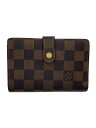 【中古】LOUIS VUITTON◆ポルト・モネ・ビエ・ヴィエノワ_ダミエ・エベヌ_BRW/PVC/BRW/モノグラム/メンズ【服飾雑貨他】(4)