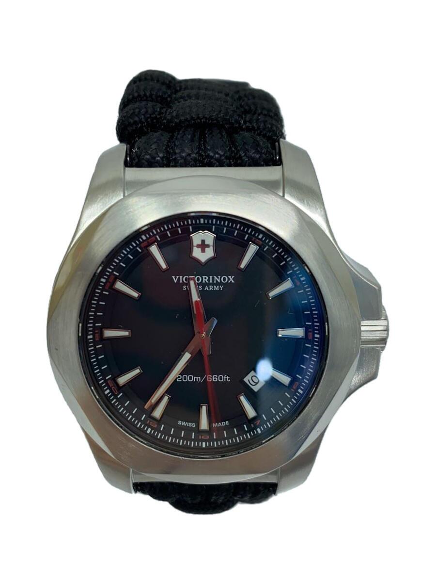 【中古】VICTORINOX◆クォーツ腕時計/アナログ/ナイロン/BLK/BLK/SS/241726【服飾雑貨他】