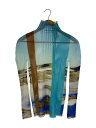 【中古】ISSEY MIYAKE◆カットソー/2/ナイロン/BLU/総柄【レディースウェア】