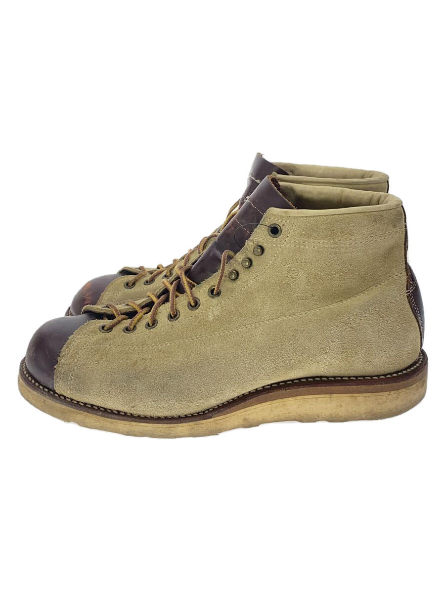 【中古】CHIPPEWA◆レースアップブーツ/--/BEG/スウェード【シューズ】