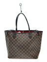 【中古】LOUIS VUITTON◆2)ネヴァーフルMM_ダミエ・エベヌ_BRW/PVC/BRW【バッグ】
