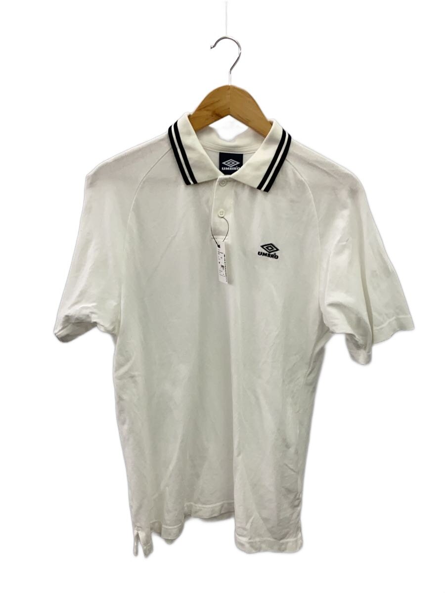 【中古】UMBRO◆ポロシャツ/FREE/コットン/WHT【メンズウェア】