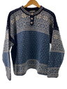 【中古】L.L.Bean◆ニット・セーター(厚手)/XL/ウール/NVY/総柄/JT51/米国製【レディースウェア】(4)