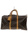【中古】LOUIS VUITTON◆キーポル・バンドリエール50_モノグラム・キャンバス_BRW/PVC/BRW【バッグ】