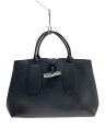 【中古】LONGCHAMP◆トートバッグ/レザー/BLK/10058HPN001//【バッグ】