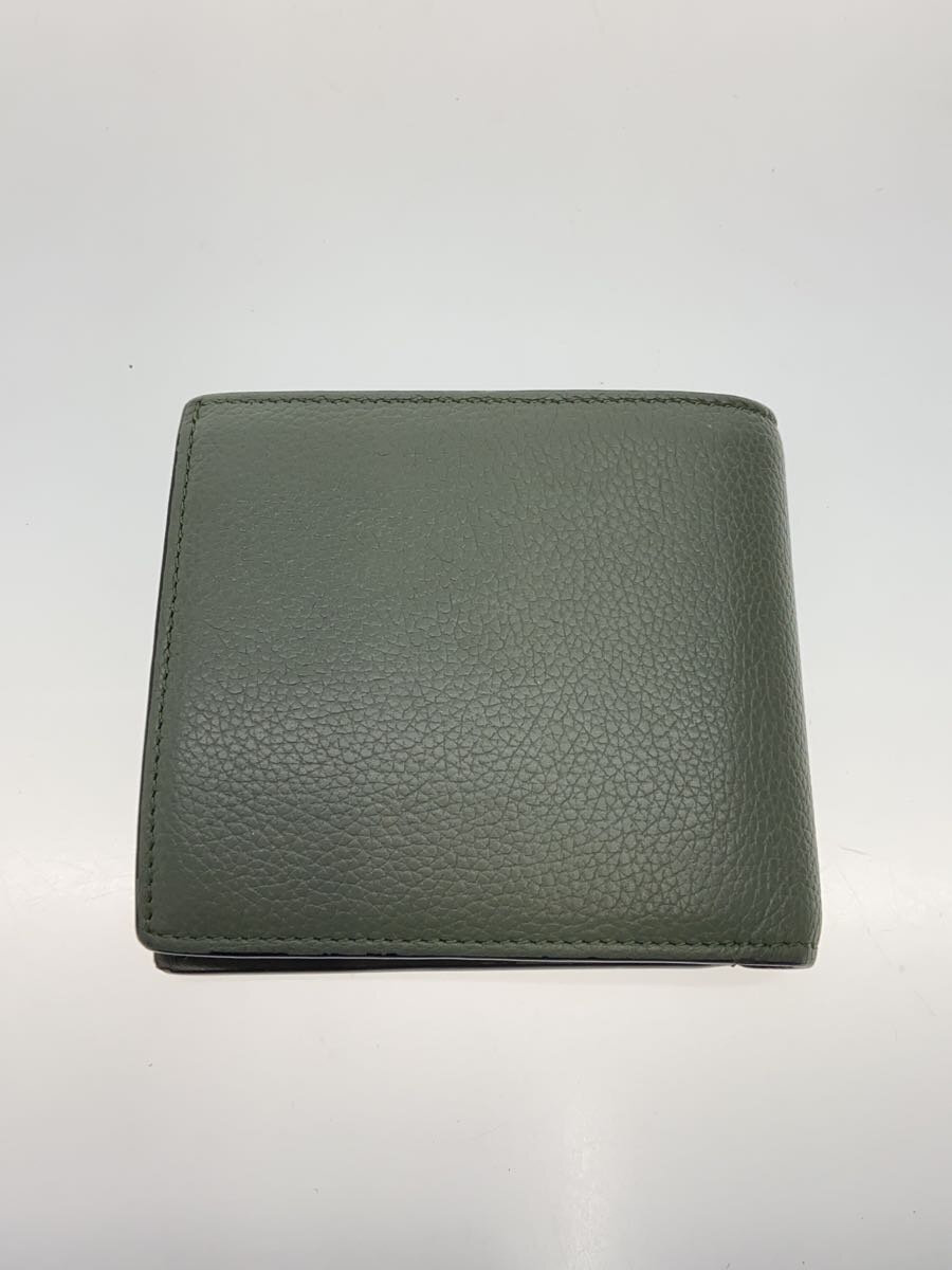 【中古】LOEWE◆2つ折り財布/レザー/GRY/無地/メンズ【服飾雑貨他】