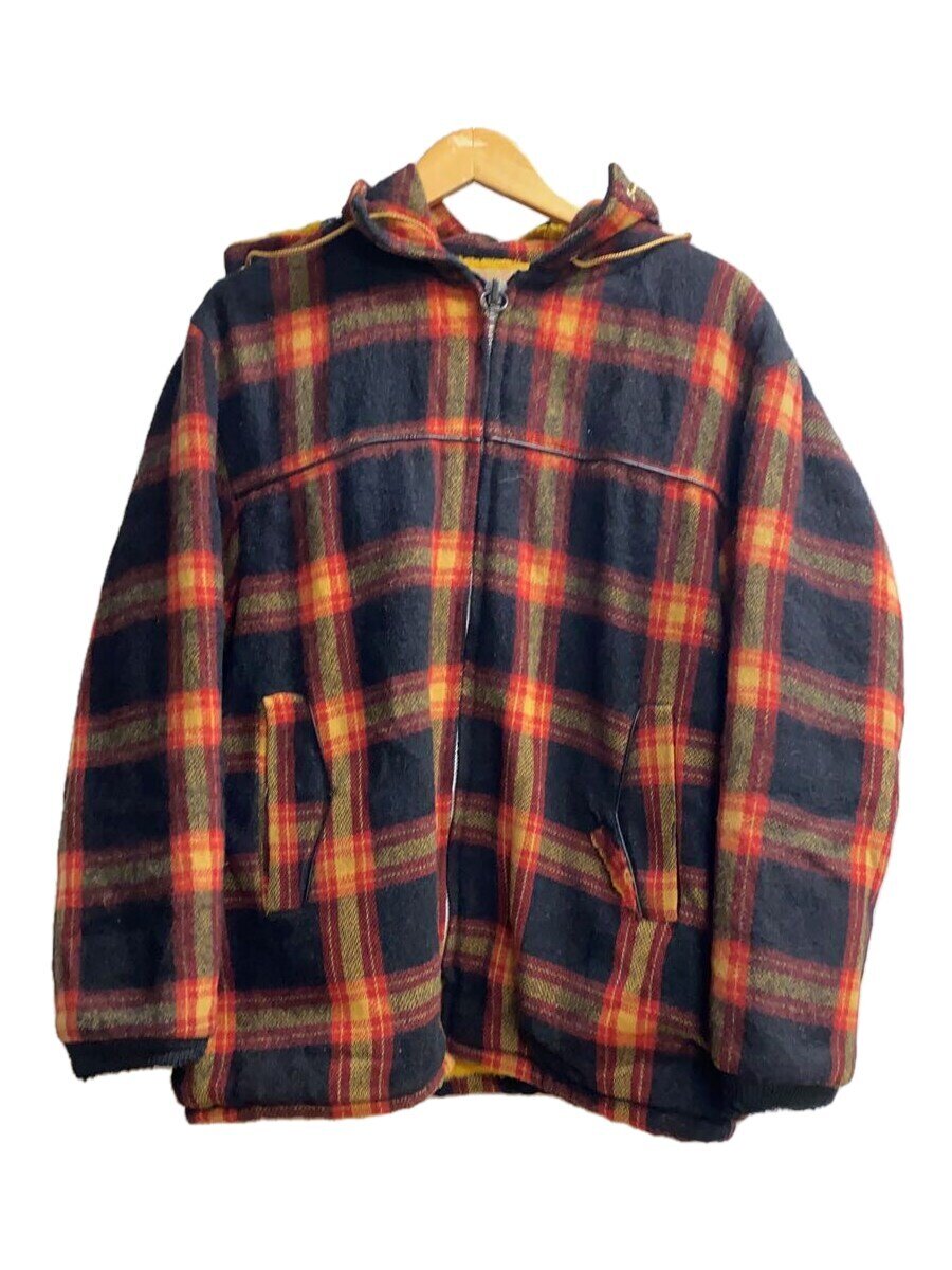 【中古】ARROW◆60s/ALPS/裏ボア/TALONジップ/ブルゾン/M/ウール/BLK/タータンCK【メンズウェア】