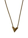 【中古】LOUIS VUITTON◆ネックレス・エセンシャルV_GLD/--/GLD/トップ有/レディース//【服飾雑貨他】