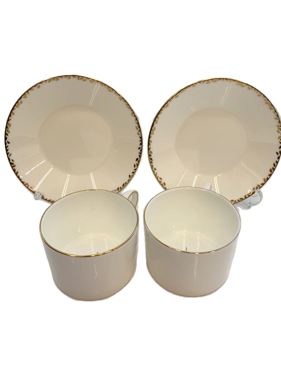 【中古】WEDGWOOD◆カップ&ソーサー/2客セット/WHT/使用品【キッチン用品】