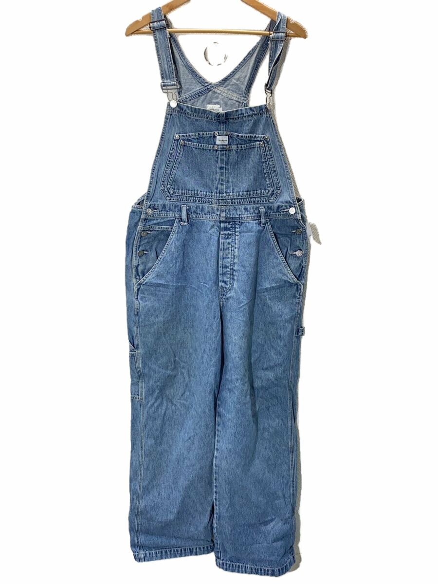 【中古】Calvin Klein Jeans◆90~00s/オーバーオール/L/デニム/IDG/無地【メンズウェア】