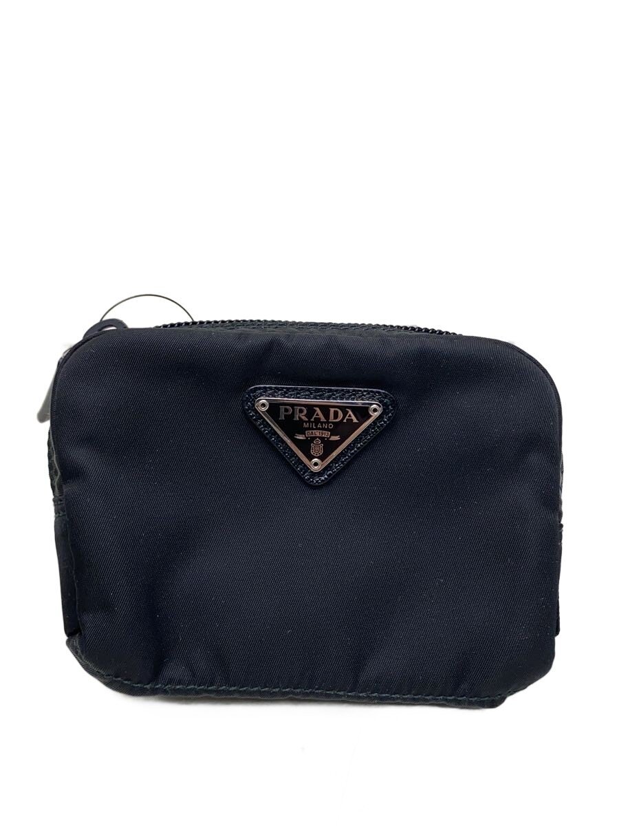【中古】PRADA◆ポーチ/ナイロン/BLK/1NA339【バッグ】