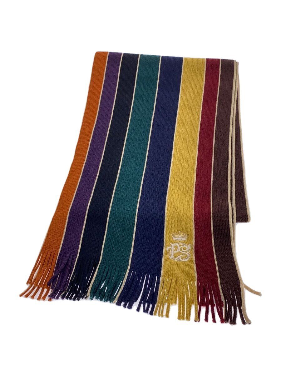 新品☆Paul Smith ダブルフェイス ハーフ ストライプ マフラー 緑＆黒 2321473002154-01.jpg