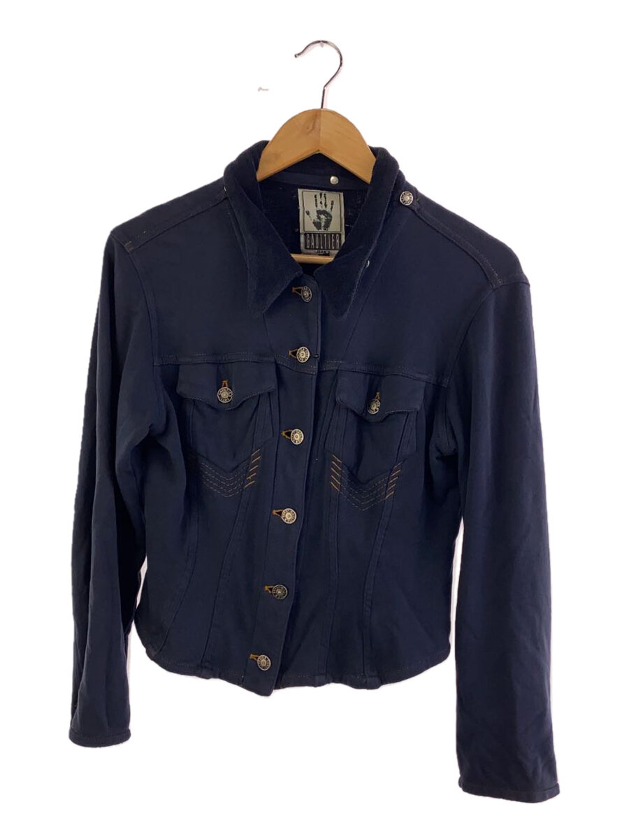 【中古】Jean Paul Gaultier◆ジャケット/40/コットン/NVY/無地【レディースウェア】