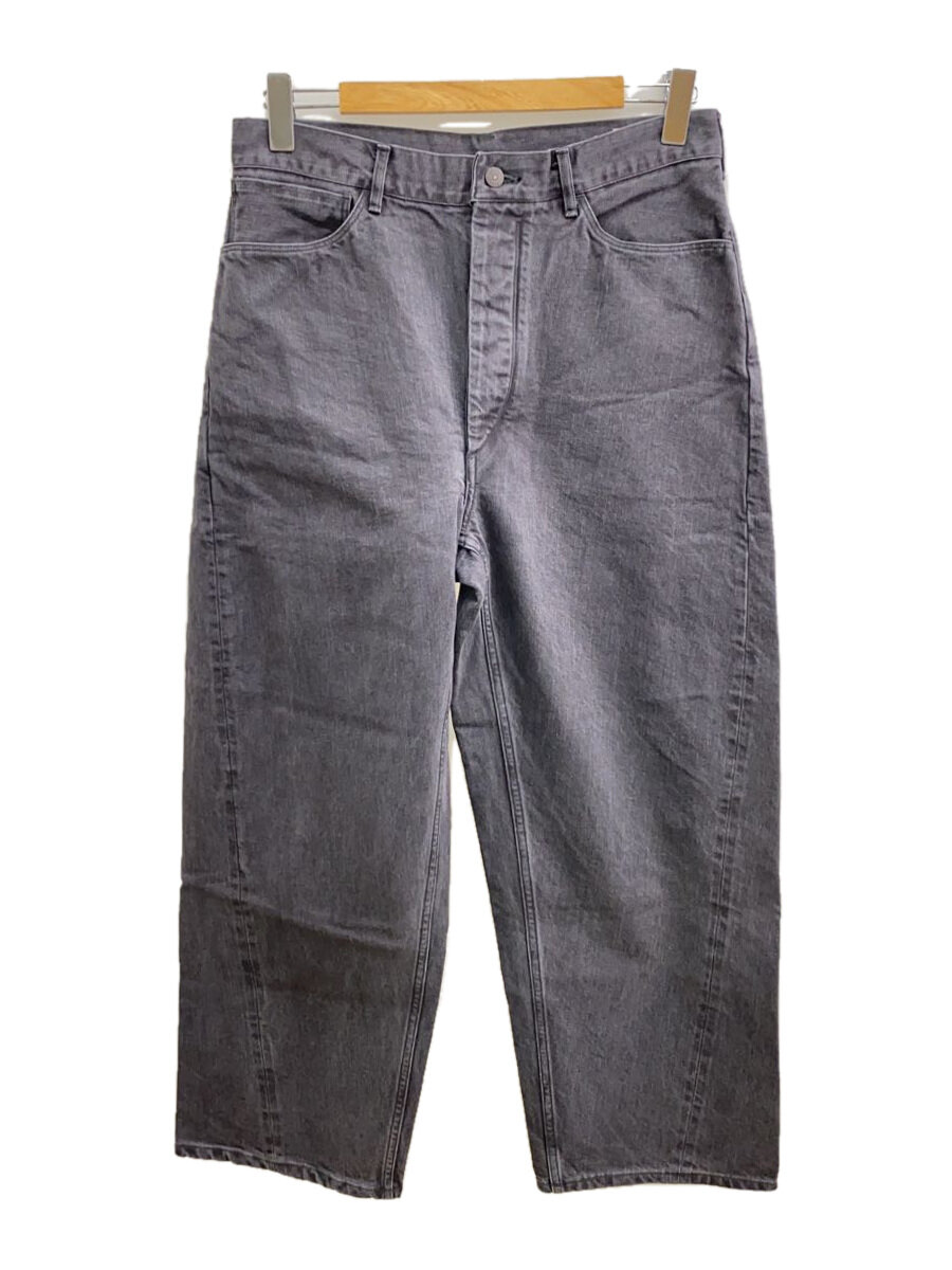 【中古】BLURHMS◆12.9oz Bias Denim Pants/XS/コットン/BLK/無地/bhs24f013usd【メンズウェア】