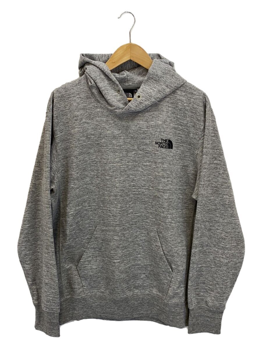 【中古】THE NORTH FACE◆BACK SQUARE LOGO HOODIE/XL/ポリエステル/GRY【メンズウェア】