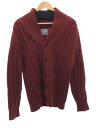 【中古】INVERALLAN◆カーディガン(厚手)/38/ウール/RED//【メンズウェア】