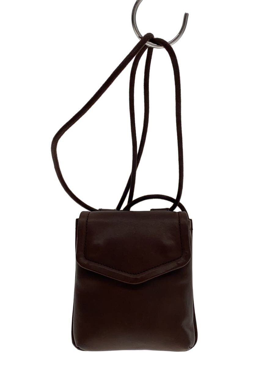 【中古】PORTER◆ミニショルダーバッグ/レザー/ブラウン【バッグ】