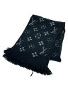 【中古】LOUIS VUITTON◆エシャルプ・ロゴマニアシャイン_モノグラム_BLK/ウール/BLK/総柄/メンズ//【服飾雑貨他】