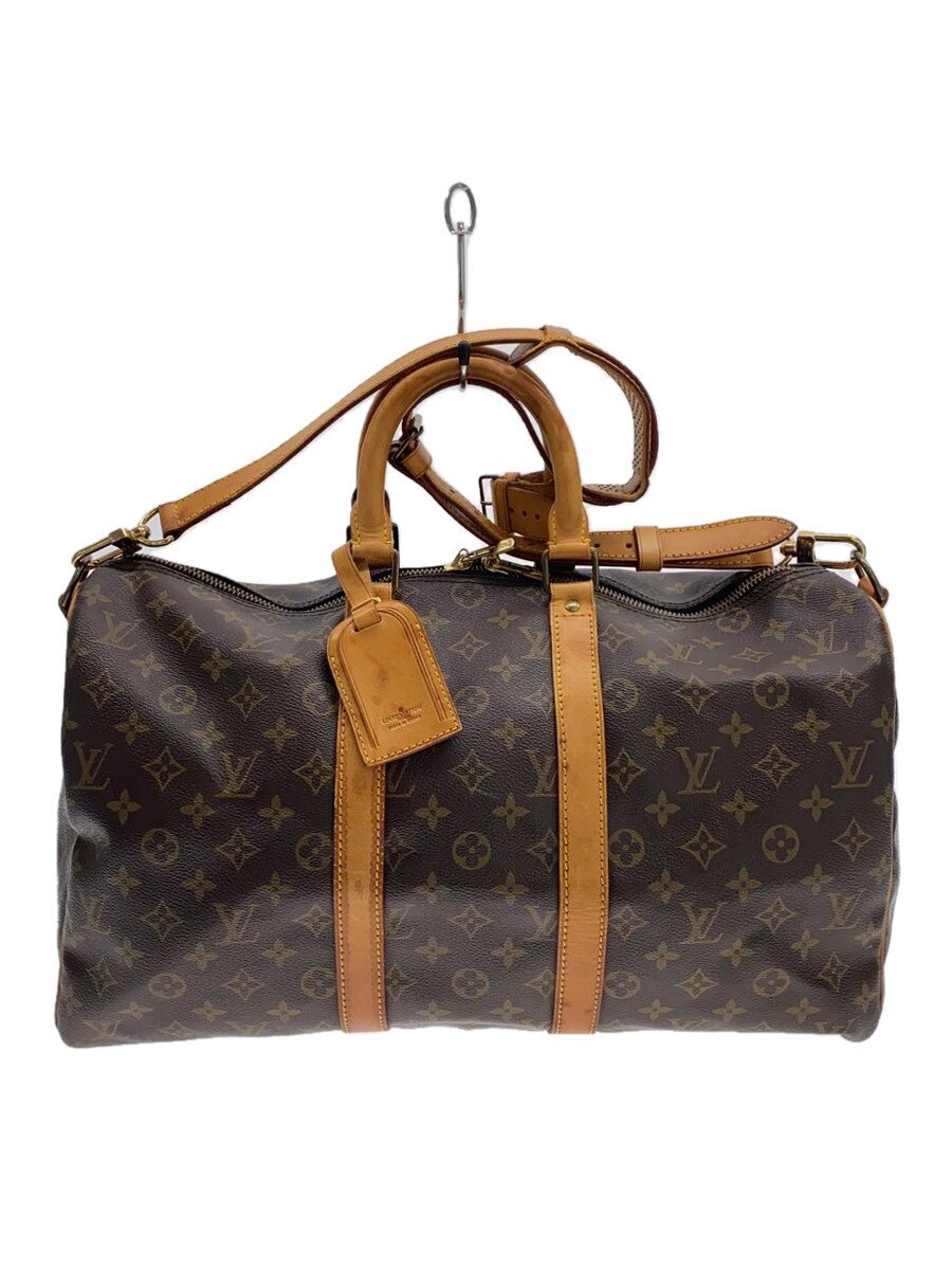 【中古】LOUIS VUITTON◆キーポル・バンドリエール45_モノグラム・キャンバス_BRW/PVC/BRW【バッグ】