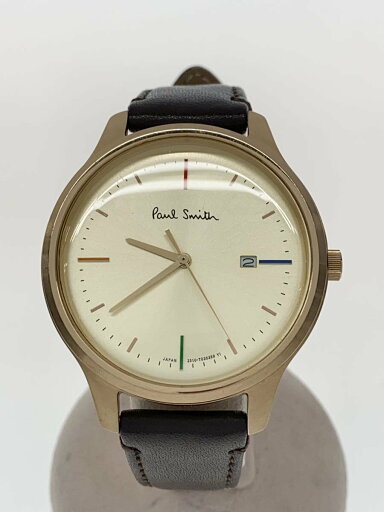 【中古】Paul Smith◆THE CITY/クォーツ腕時計/アナログ/レザー/GLD/BRW/SS/2510-T023339【服飾雑貨他】 【中古】Paul Smith◆THE CITY/クォーツ腕時計/アナログ/レザー/GLD/BRW/SS/2510-T023339【服飾雑貨他】