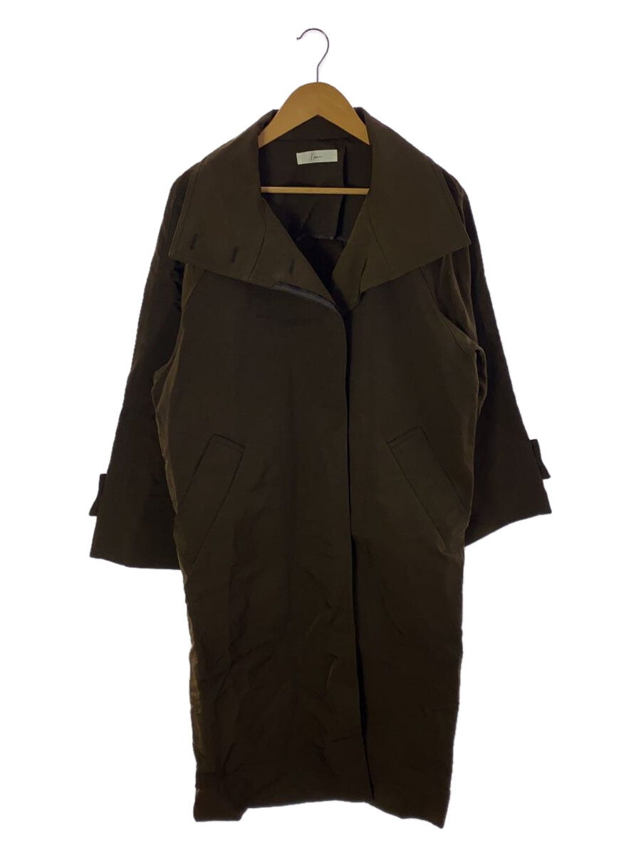 【中古】louren◆ステンカラーコート/FREE/ナイロン/KHK/無地/lo241-03【メンズウェア】