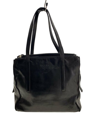 【中古】PRADA◆オールド/ハンドバッグ/レザー/BLK/角ダメージ【バッグ】 【中古】PRADA◆オールド/ハンドバッグ/レザー/BLK/角ダメージ【バッグ】