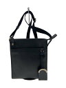 【中古】BVLGARI◆ショルダーバッグ/レザー/BLK/無地【バッグ】