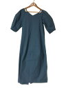 【中古】LE CIEL BLEU◆Heart Neck Cocoon Dress/半袖ワンピース/36/コットン/ブルー/23S65515【レディースウェア】