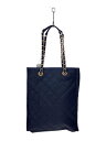 【中古】LESPORTSAC◆CHAIN N/S TOTEブラックチェーンキルト/NVY//【バッグ】(4)