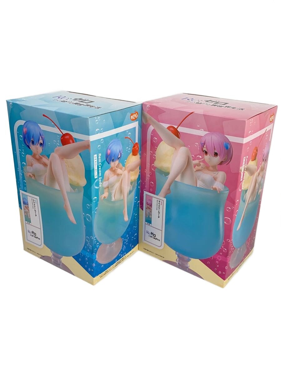 【中古】フィギュア/リゼロ/クリームソーダ レム・ラム セット【ホビー】(3)