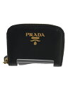 【中古】PRADA◆プラダ/コインケース/レザー/BLK/無地/レディース【服飾雑貨他】