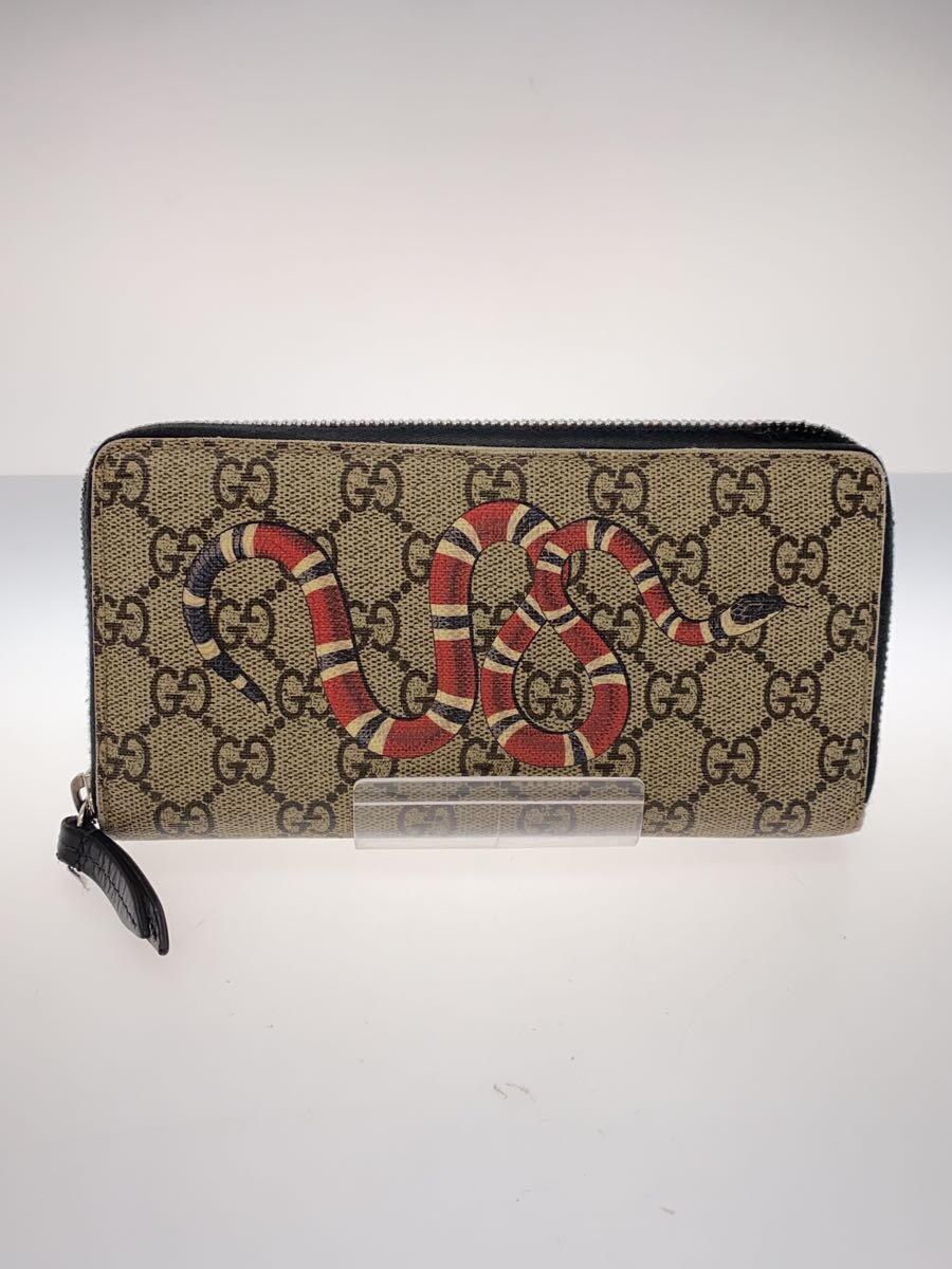 GUCCI グッチ PVC GGスプリーム キングスネーク レザー ベージュ GUCCI グッチ キングスネーク 二つ折り財布 GGスプリーム - メルカリ