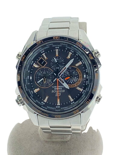 【中古】CASIO◆ソーラー腕時計・EDIFICE/アナログ/ステンレス/SLV/SLV/SS【服飾雑貨他】 【中古】CASIO◆ソーラー腕時計・EDIFICE/アナログ/ステンレス/SLV/SLV/SS【服飾雑貨他】