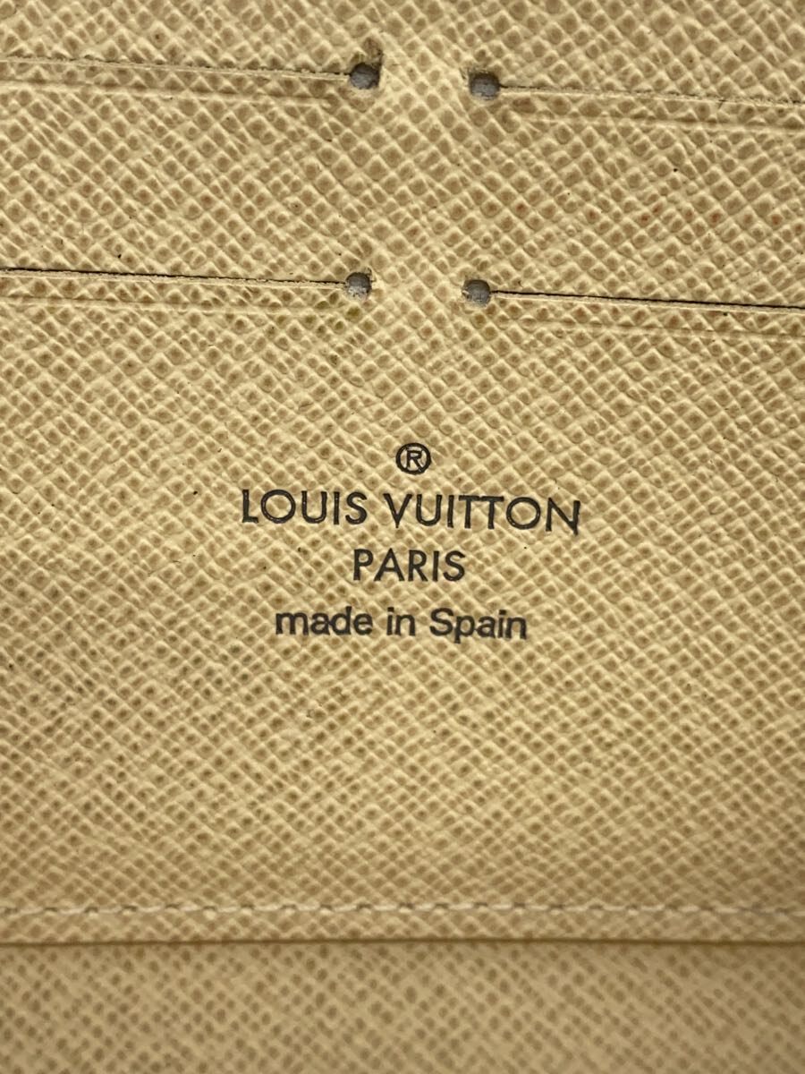 【中古】LOUIS VUITTON◆ジッピー・ウォレット_ダミエ・アズール_WHT/PVC/WHT/総柄/メンズ【服飾雑貨他】