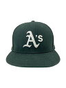 【中古】NEW ERA◆オークランドアスレチックス/キャップ/7 1/2/コットン/GRN/無地/メンズ【服飾雑貨他】(4)