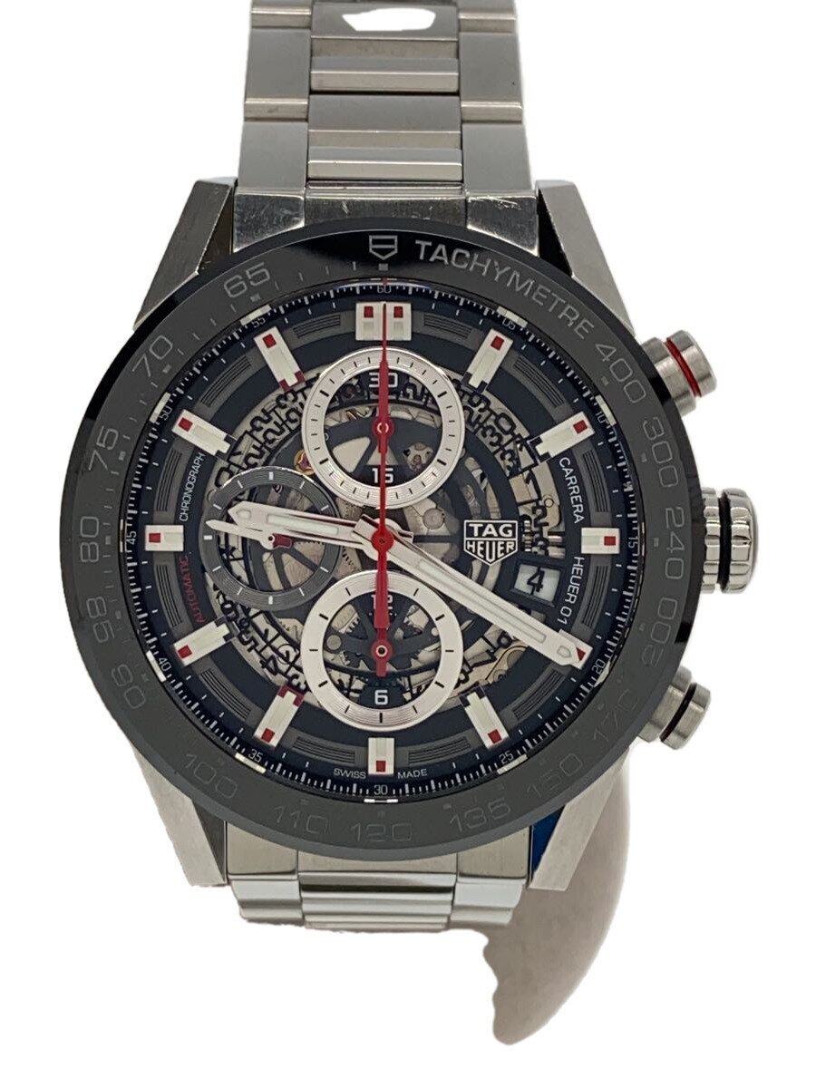 【中古】TAGHeuer◆自動巻腕時計/カレラ/アナログ/ステンレス/CAR201V/20240205日差+14【服飾雑貨他】
