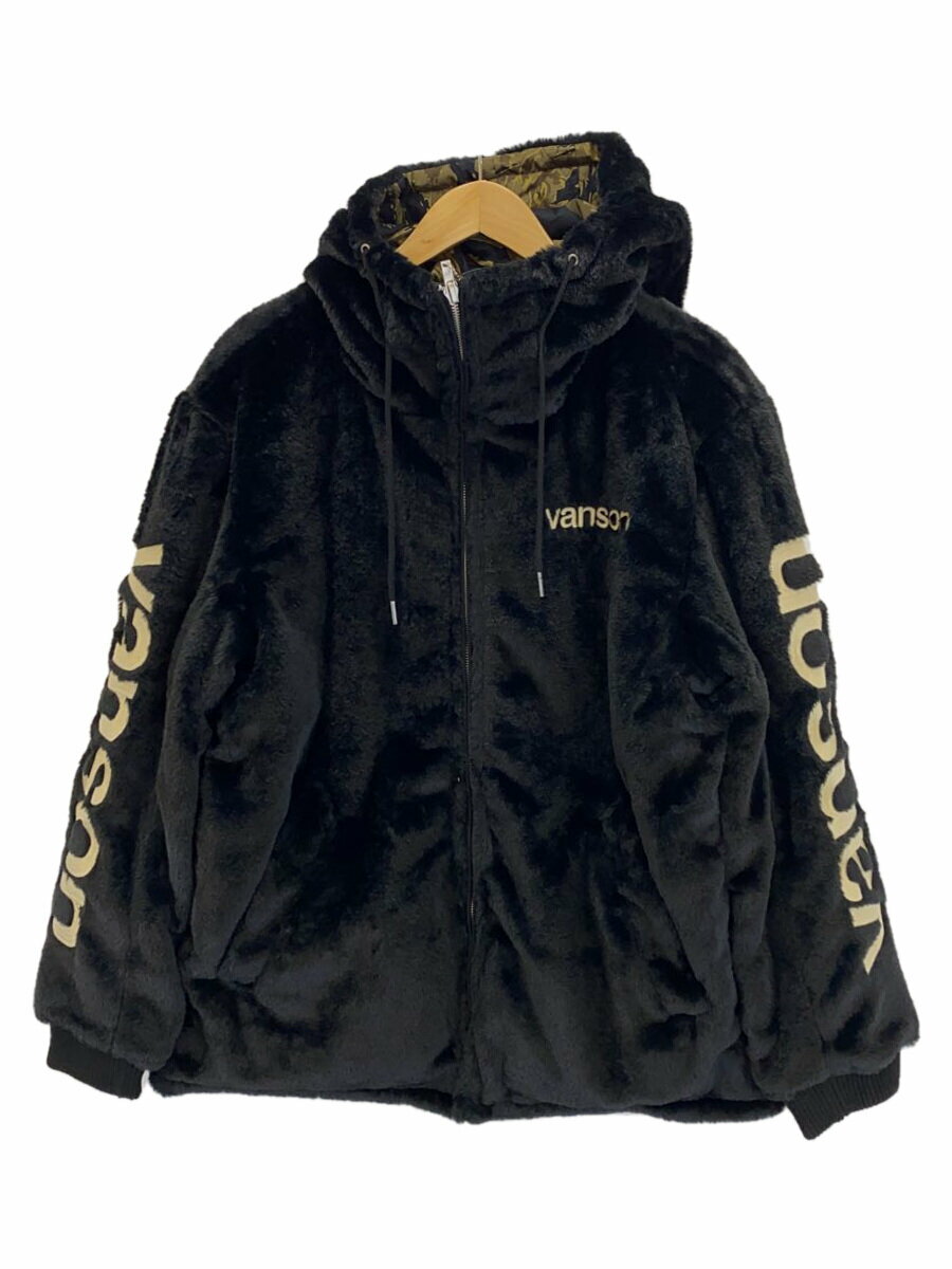 【中古】VANSON◆リバーシブルジャケット/XL/ポリエステル/ブラック/NVJK-806【メンズウェア】