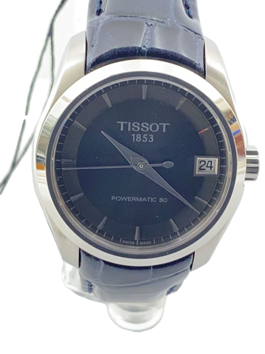 【中古】TISSOT◆腕時計/アナログ/レザー/SLV/BLK/T035207B【服飾雑貨他】