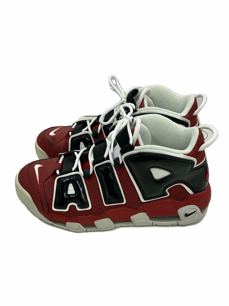 【中古】NIKE◆AIR MORE UPTEMPO 96/エアモアアップテンポ/レッド/921948-600/27cm/RED【シューズ】