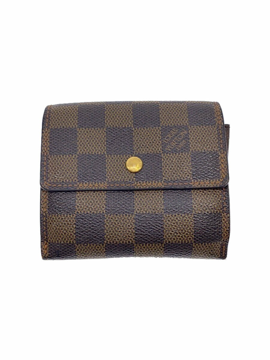 【中古】LOUIS VUITTON◆ポルト・モネ・ビエ・カルト・クレディ_モノグラム・キャンバス_BRW/PVC/BRW/レディース【服飾雑貨他】