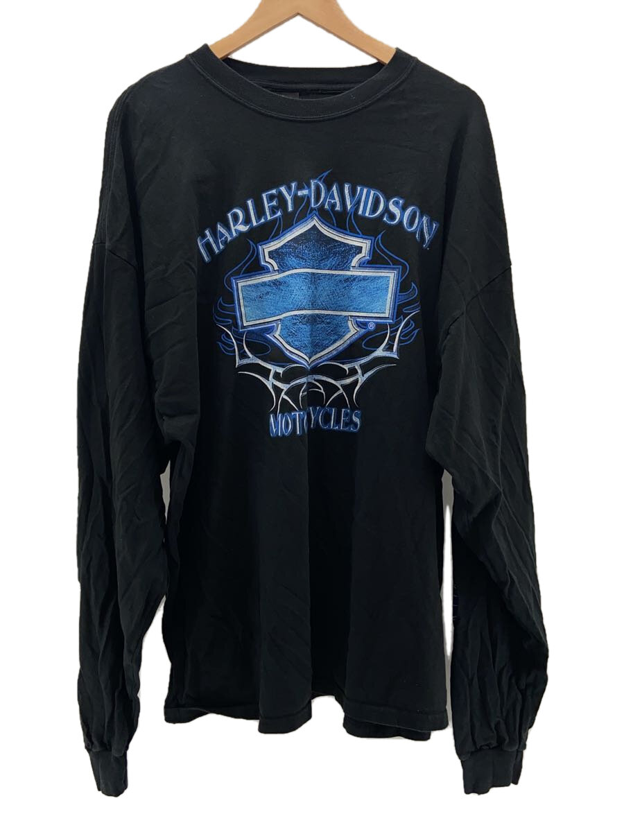Rakuten - 【中古】HARLEY DAVIDSON◆ハーレーダヴィッドソン/ブルーフレイム/長袖Tシャツ/3L/コットン/ブラック//【メンズウェア】