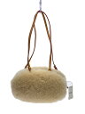 【中古】muku/ムートンショルダーバッグ/--/ベージュ【バッグ】
