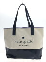 【中古】kate spade new york◆トートバッグ/キャンバス/BEG/WKRU5820【バッグ】