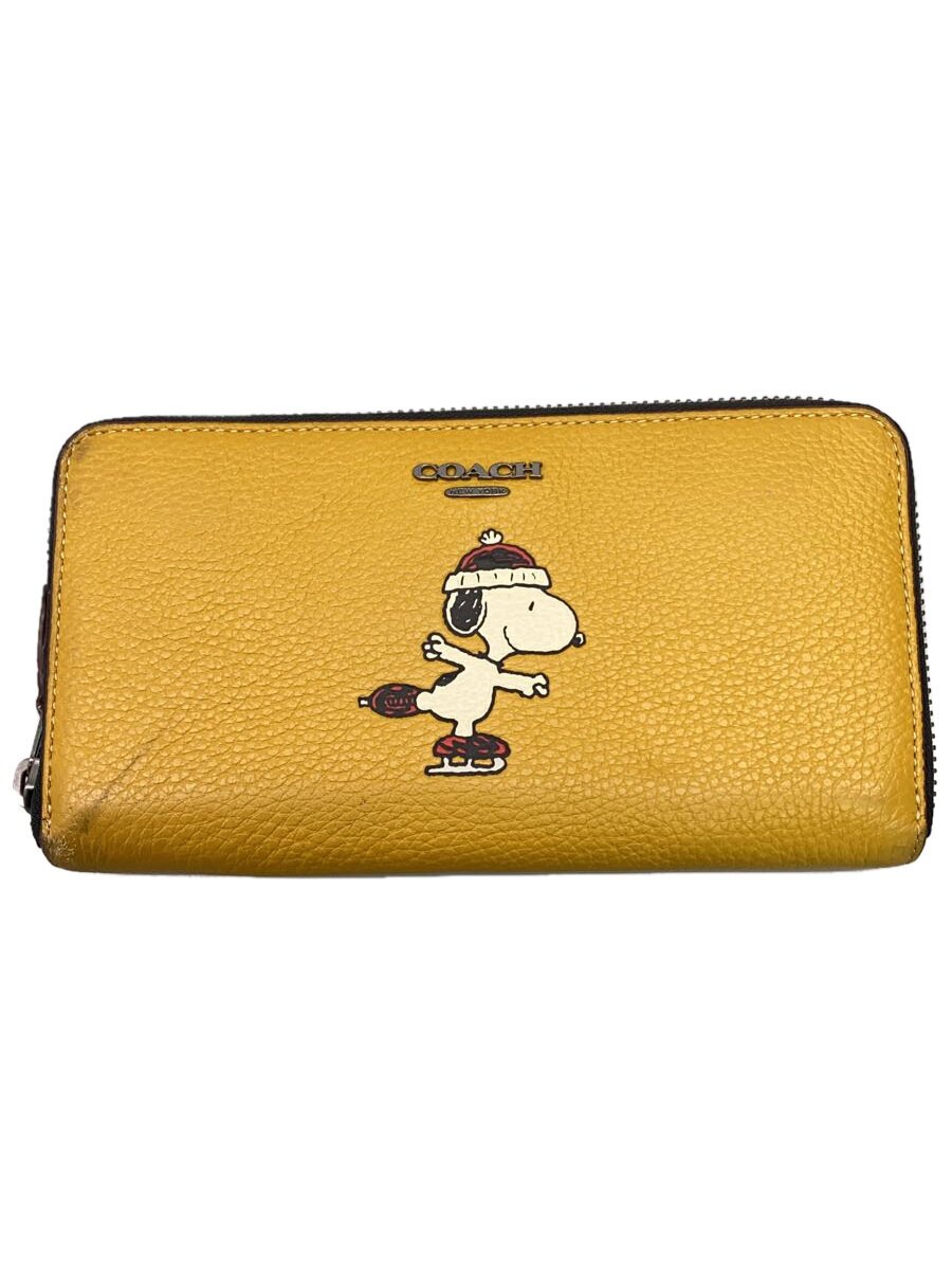 【中古】COACH◆長財布/--/CML/レディース/CE715/スヌーピー/スレ/汚れ【服飾雑貨他】