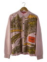 【中古】Supreme◆23AW/Silk Map Cardigan/シルクマップカーディガン/M/アクリル/PNK//【メンズウェア】